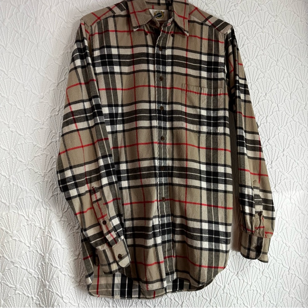 Field Gear Single Needle Tailor Button Down Plaid Flannel Top Men’s size Small